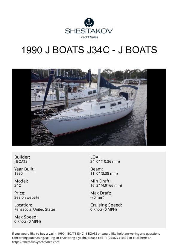 1990 J Boats J34C - 34C - 1990