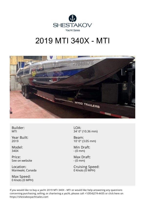 2019 MTI 340X - 340X - 2019