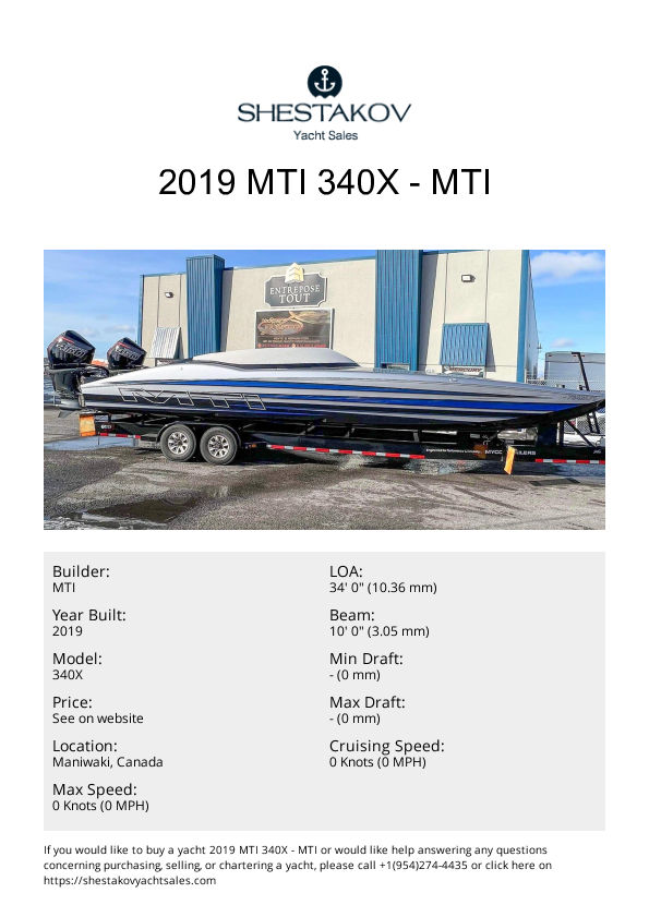 2019 MTI 340X - 340X - 2019