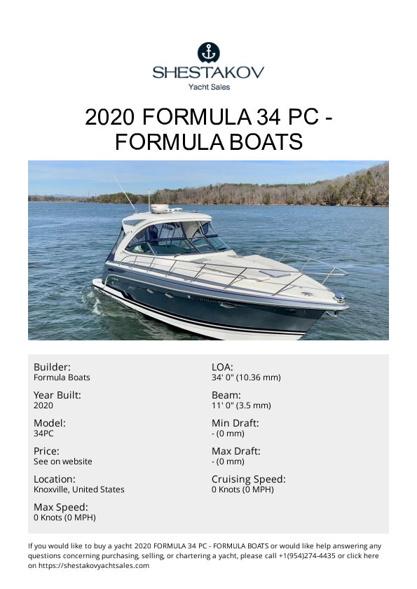 2020 Formula 34 PC - 34PC - 2020