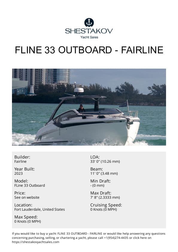 FLine 33 Outboard - FLine 33 Outboard - 2023