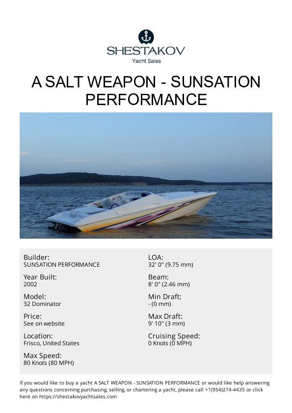 A SALT WEAPON - 32 Dominator - 2002