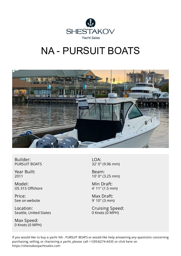 NA - OS 315 Offshore - 2011