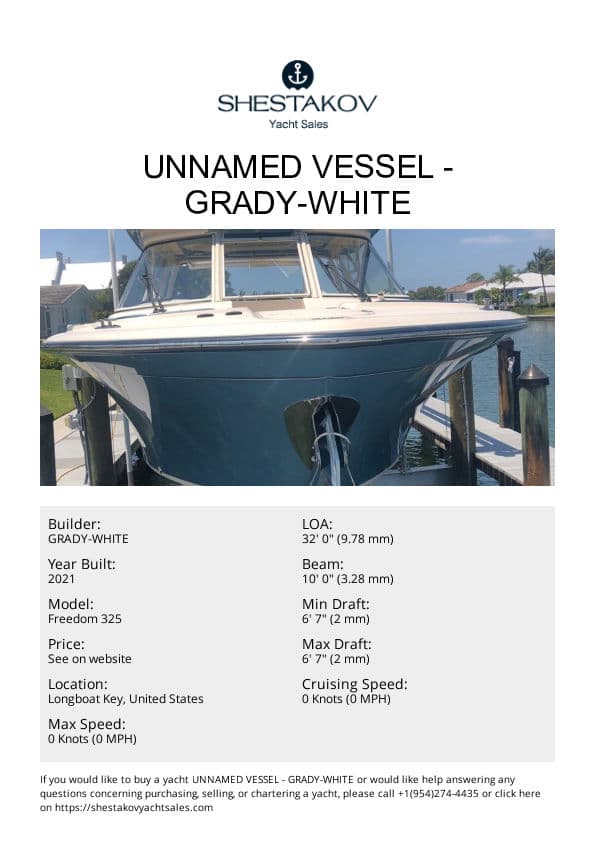 Unnamed Vessel - Freedom 325 - 2021