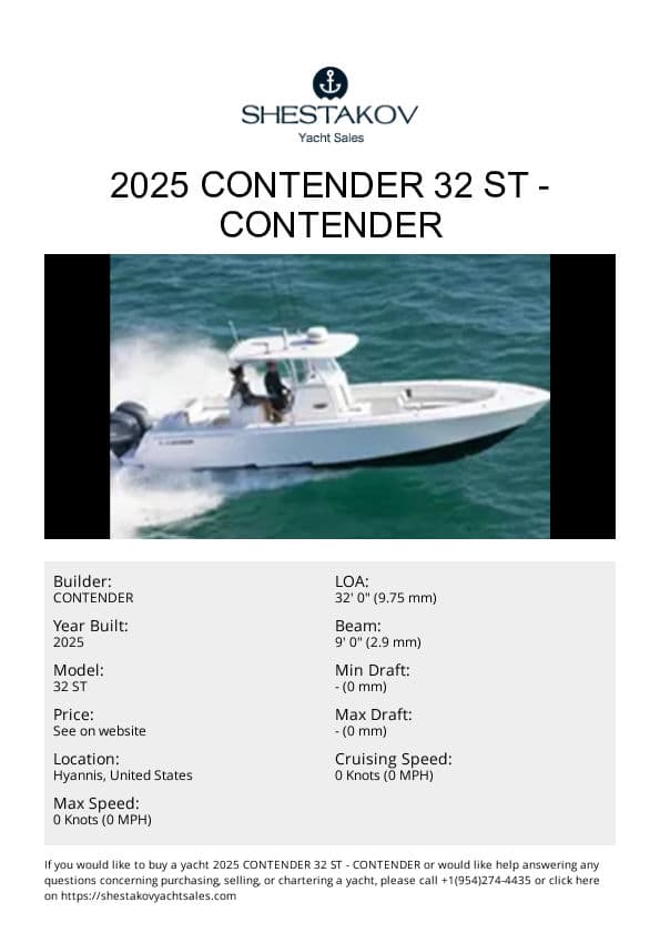 2025 Contender 32 ST - 32 ST - 2025