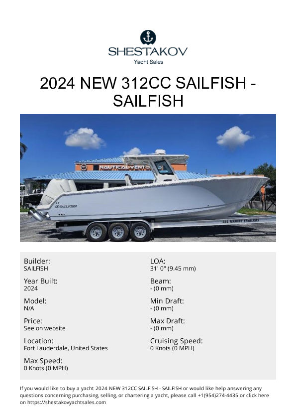 2024 NEW 312CC SAILFISH - undefined - 2024