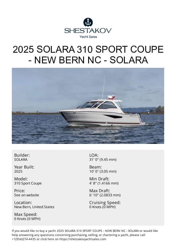 2025 Solara 310 Sport Coupe - New Bern NC - 310 Sport Coupe - 2025