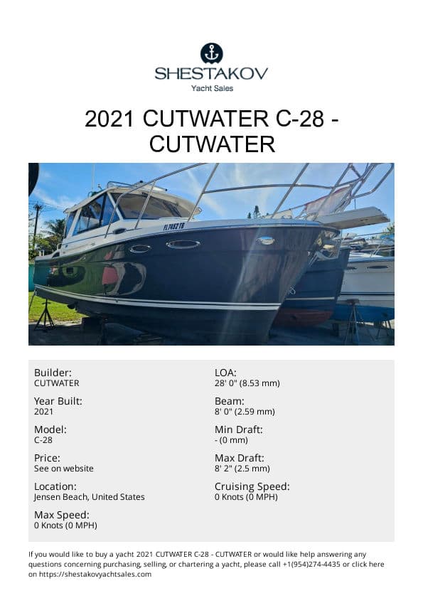 2021 Cutwater C-28 - C-28 - 2021
