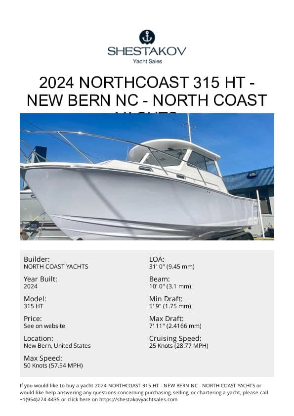 2024 Northcoast 315 HT - New Bern NC - 315 HT - 2024