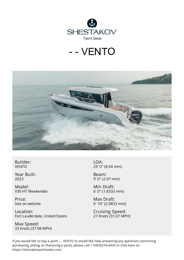 - - V30 HT Weekender - 2023