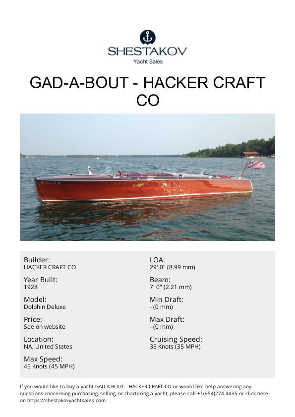 GAD-A-BOUT - Dolphin Deluxe - 1928