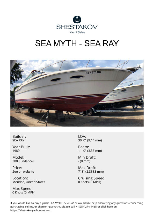 Sea Myth - 300 Sundancer - 1989