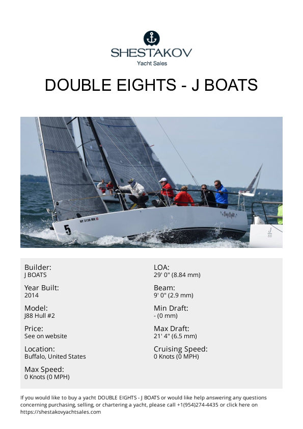 Double Eights - J88 Hull #2 - 2014