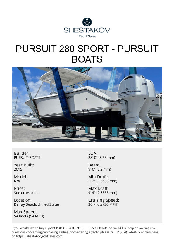 Pursuit 280 Sport - undefined - 2015