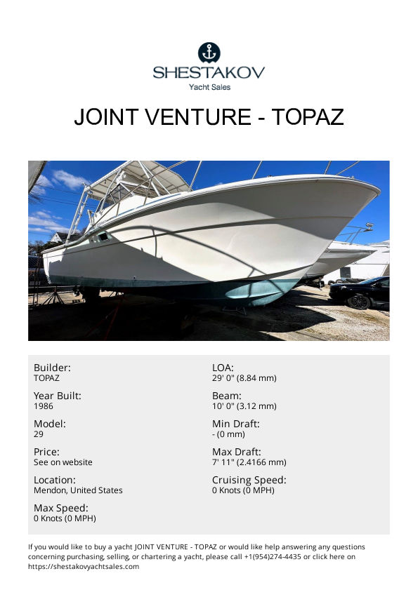 Joint Venture - 29 - 1986