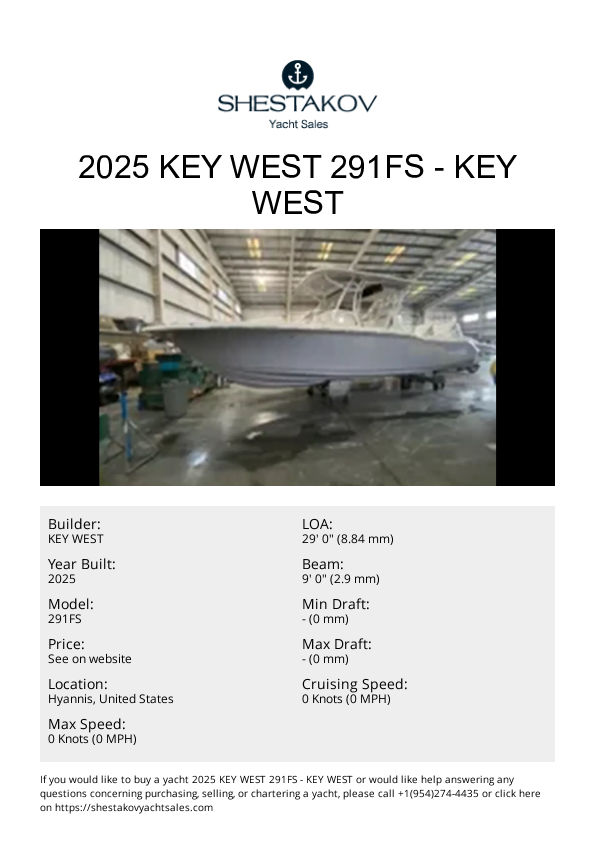 2025 Key West 291FS - 291FS - 2025
