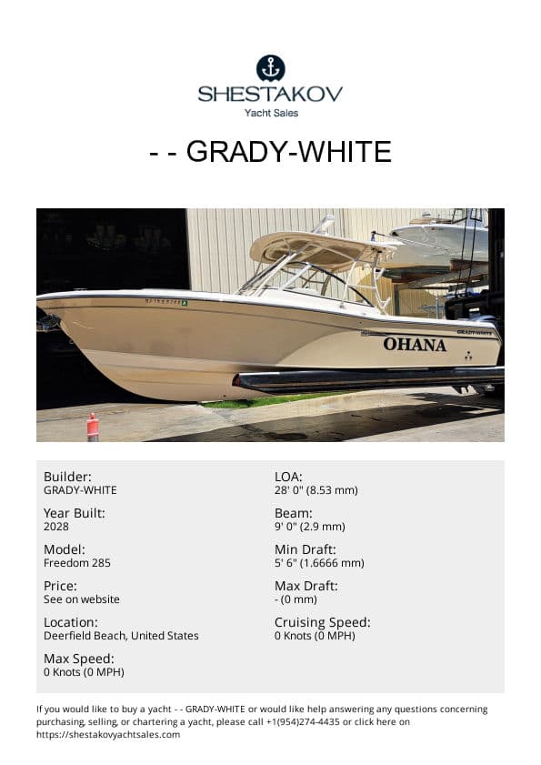 - - Freedom 285 - 2018