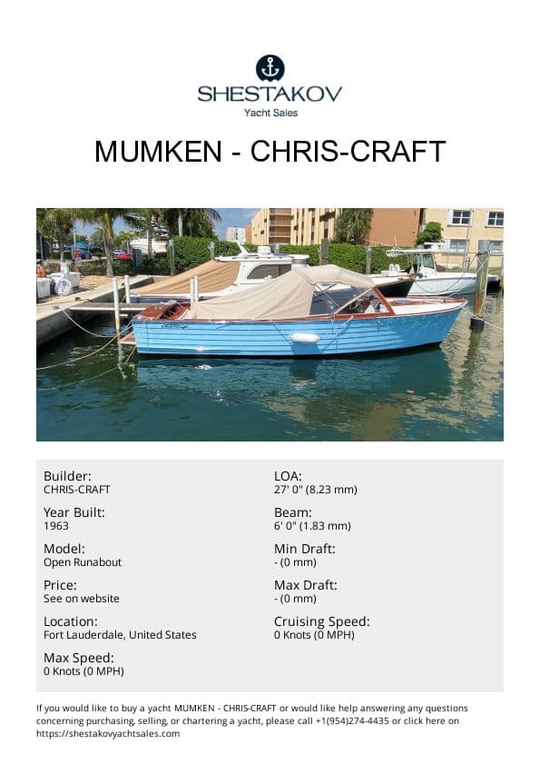 Mumken - Open Runabout - 1963