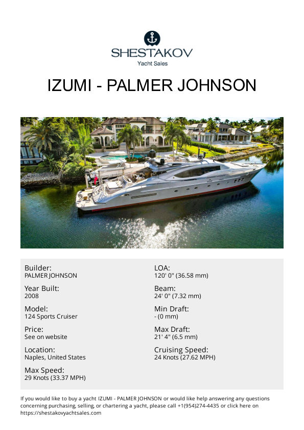 Izumi - 124 Sports Cruiser - 2008