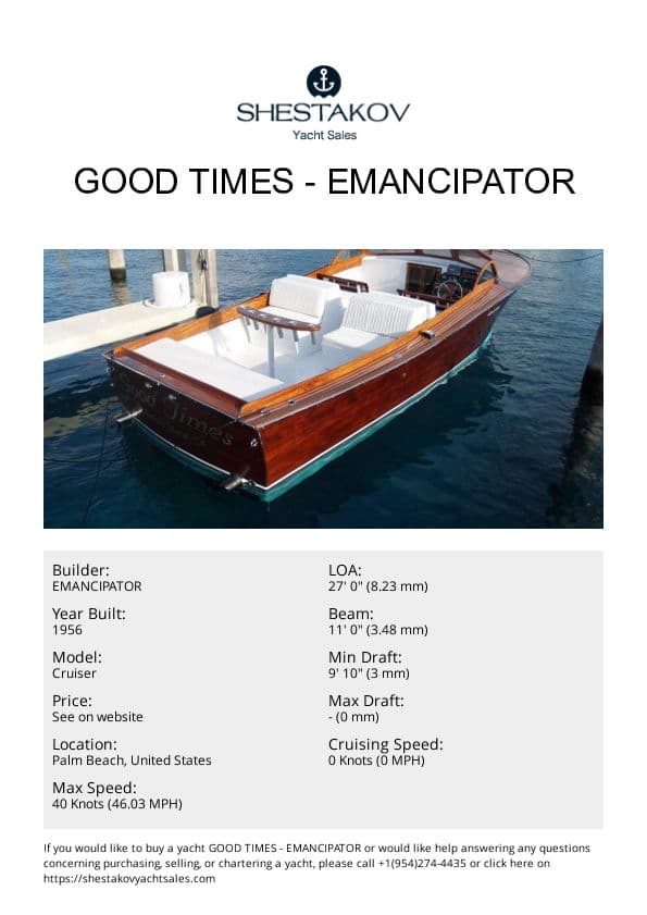 Good Times - Cruiser - 1956