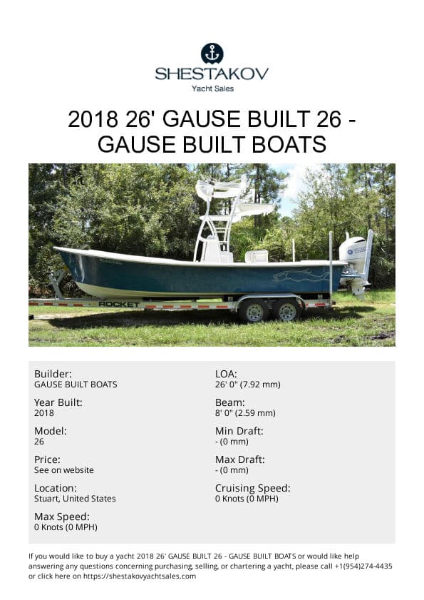 2018 26' Gause Built 26 - 26 - 2018