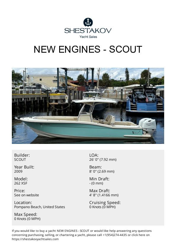 NEW ENGINES - 262 XSF - 2009