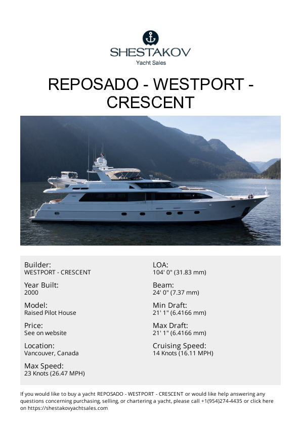 REPOSADO - Raised Pilot House - 2000