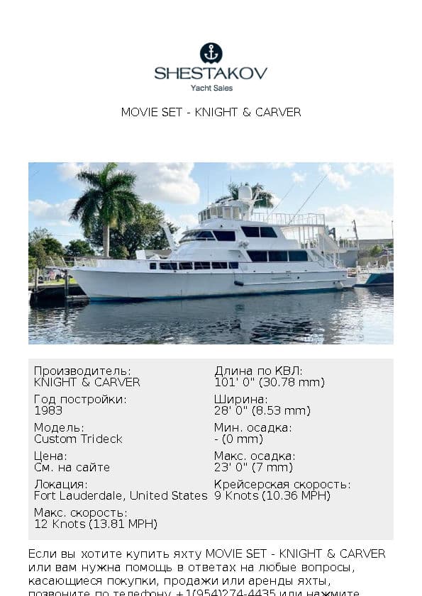 Movie Set - Custom Trideck - 1983