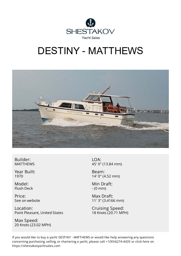 Destiny - Flush Deck - 1970