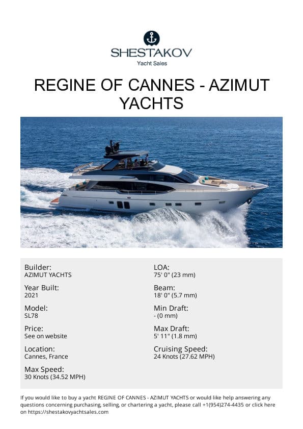 REGINE OF CANNES - SL78 - 2021