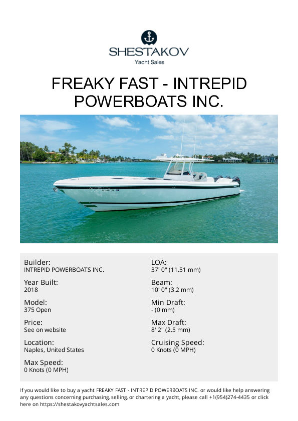 FREAKY FAST - 375 Open - 2018