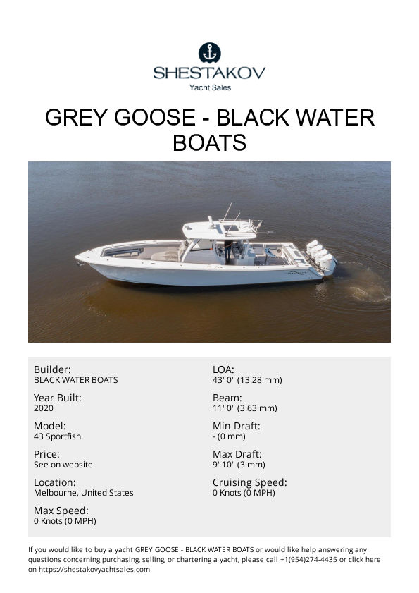Grey Goose - 43 Sportfish - 2020