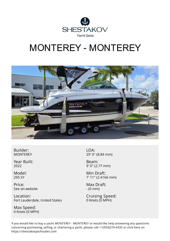 Monterey 295SY - 295SY - 2022