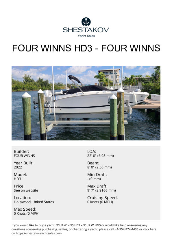 2022 Four Winns HD3 - HD3 - 2022