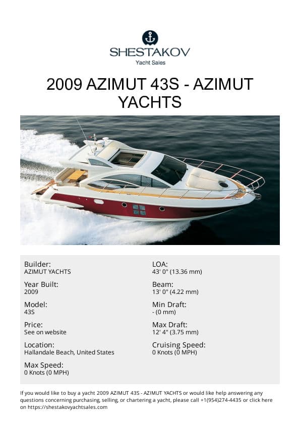 2009 Azimut 43S - 43S - 2009