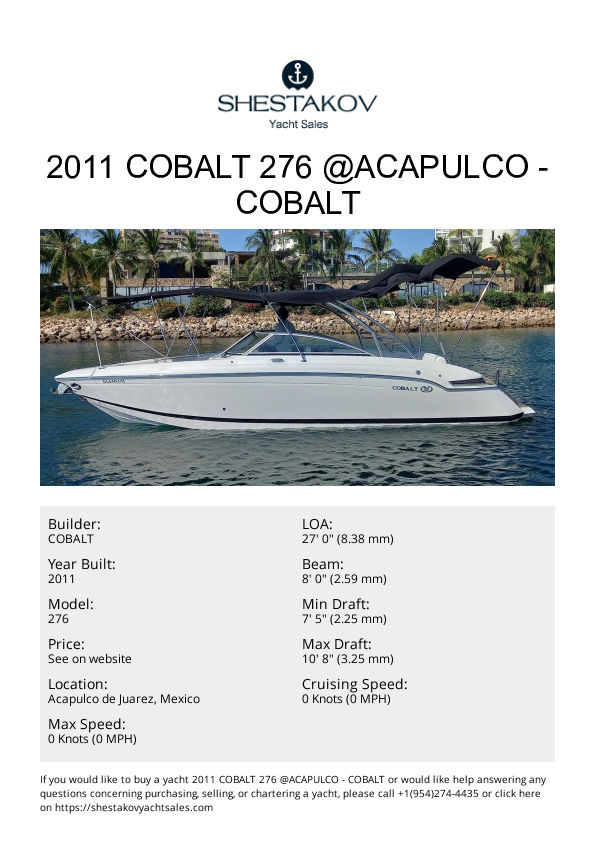 2011 Cobalt 276 @Acapulco - 276 - 2011