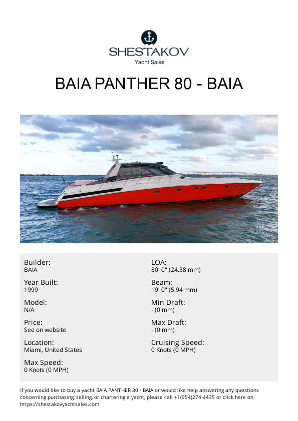 Baia PANTHER 80 - undefined - 1999