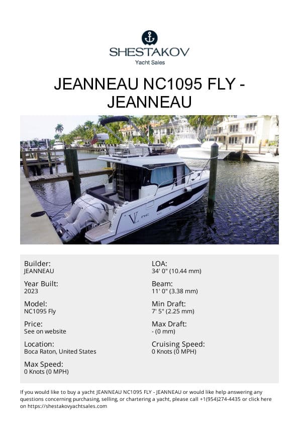 Jeanneau NC1095 Fly - NC1095 Fly - 2024