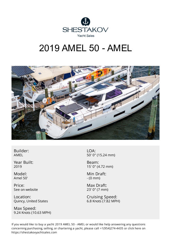 2019 Amel 50 - Amel 50' - 2019