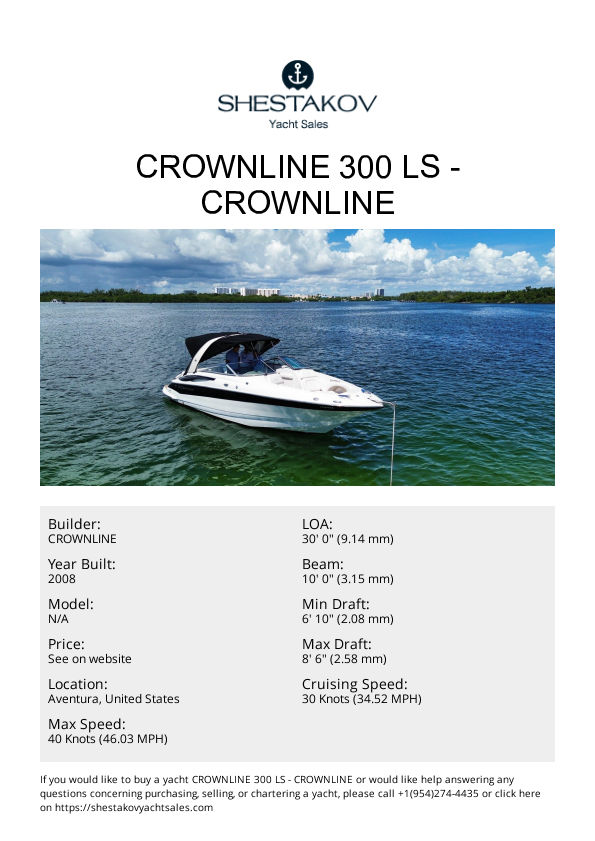CROWNLINE 300 LS - undefined - 2008