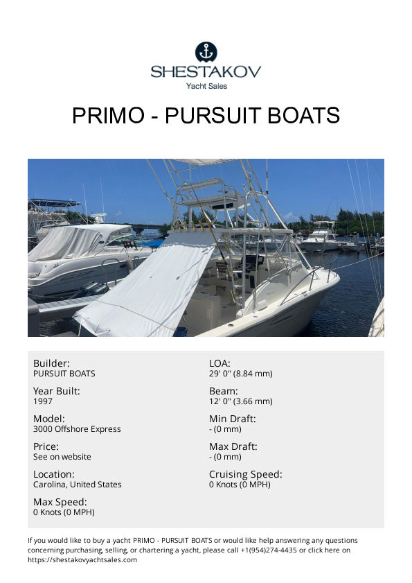 Primo - 3000 Offshore Express - 1997