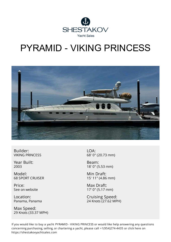 PYRAMID - 68 SPORT CRUISER - 2003