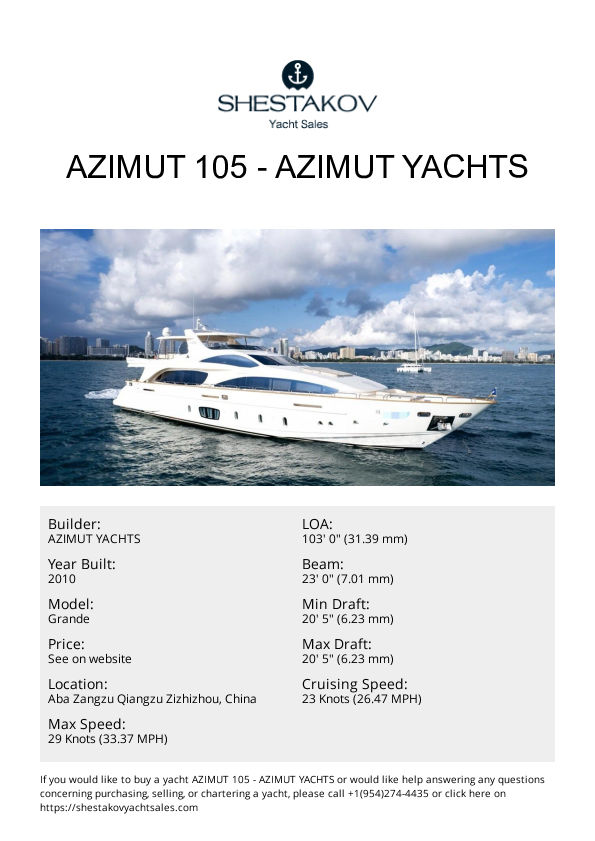 Azimut 105 - Grande - 2010