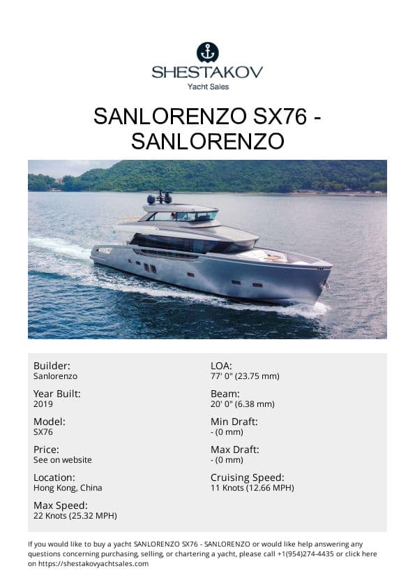 Sanlorenzo SX76 - SX76 - 2019