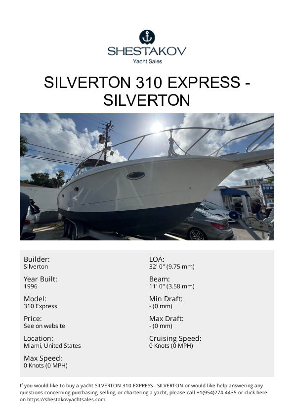 Silverton 310 Express - 310 Express - 1996