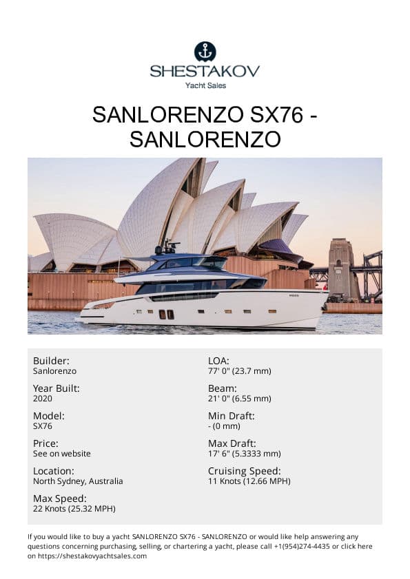 Sanlorenzo SX76 - SX76 - 2020