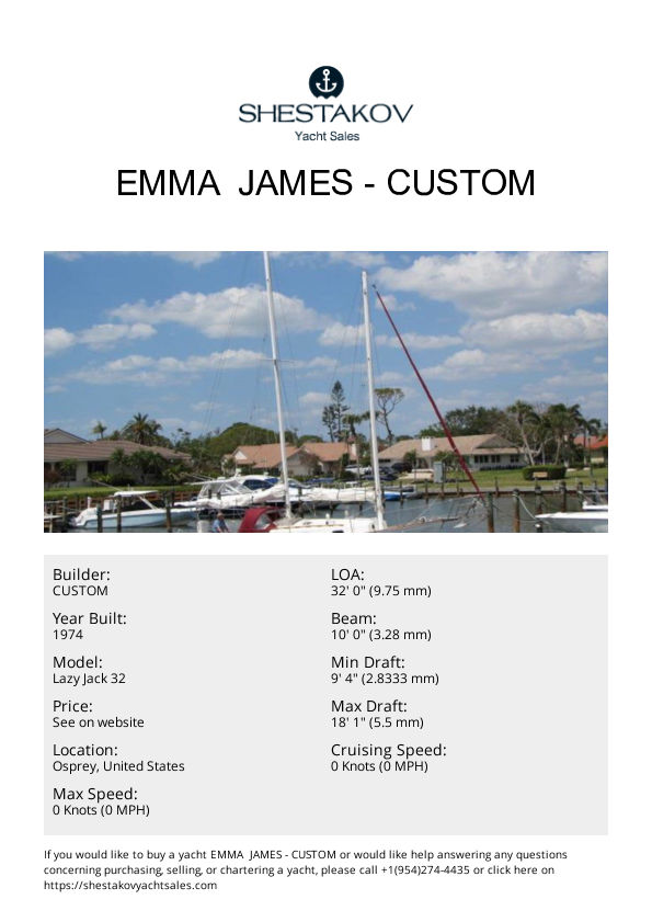 EMMA  JAMES - Lazy Jack 32 - 1974