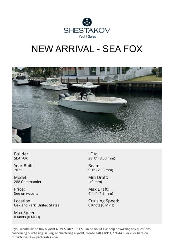 New Arrival - 288 Commander - 2022