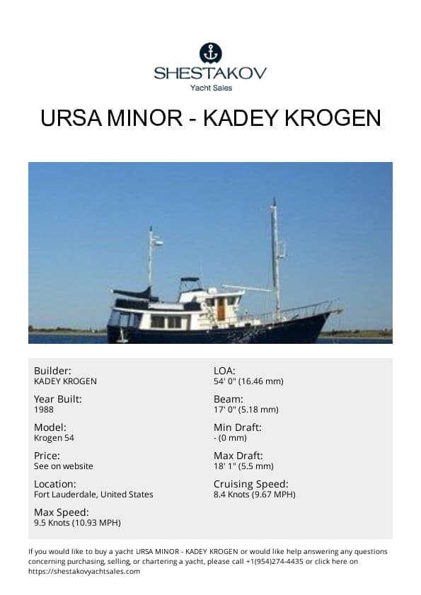 URSA MINOR - Krogen 54 - 1988