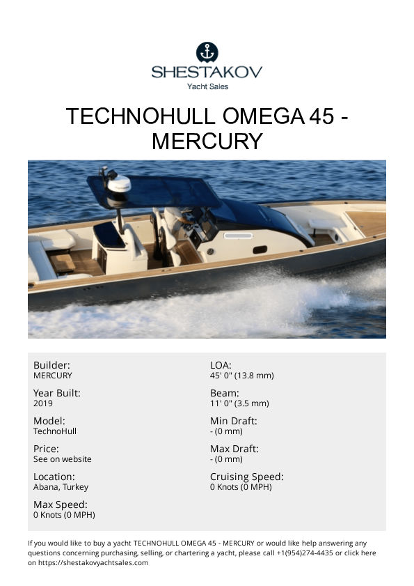 TechnoHull Omega 45 - TechnoHull - 2019